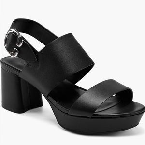 Aerosoles Camera Black Leather Sz 9.5 3"